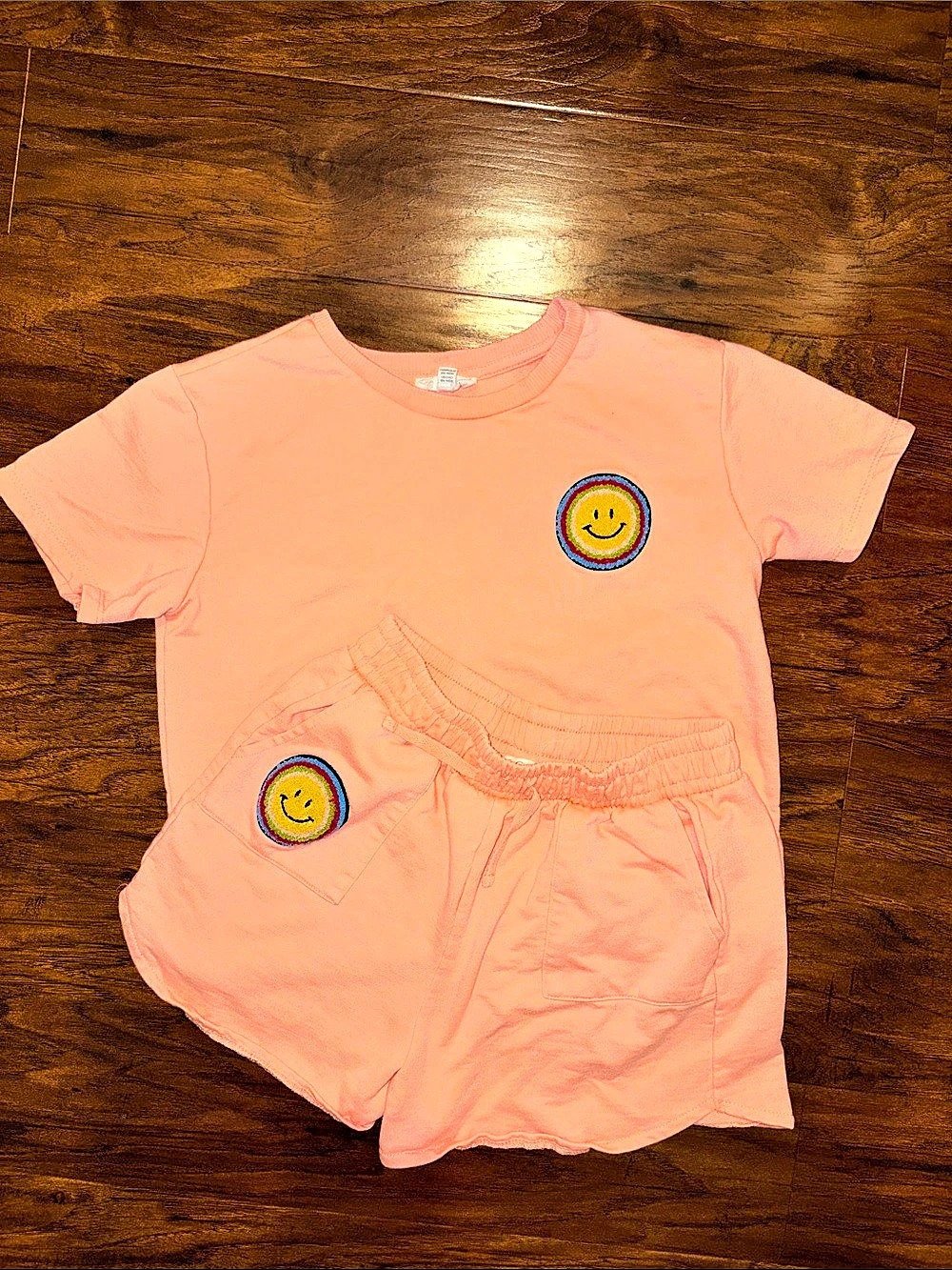 Jessica Simpson Girls XL (12) Coral Smiley Matching Set